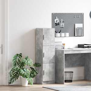 Visok predalnik Betonsko siva 31,5 x 32 x 122,5 cm