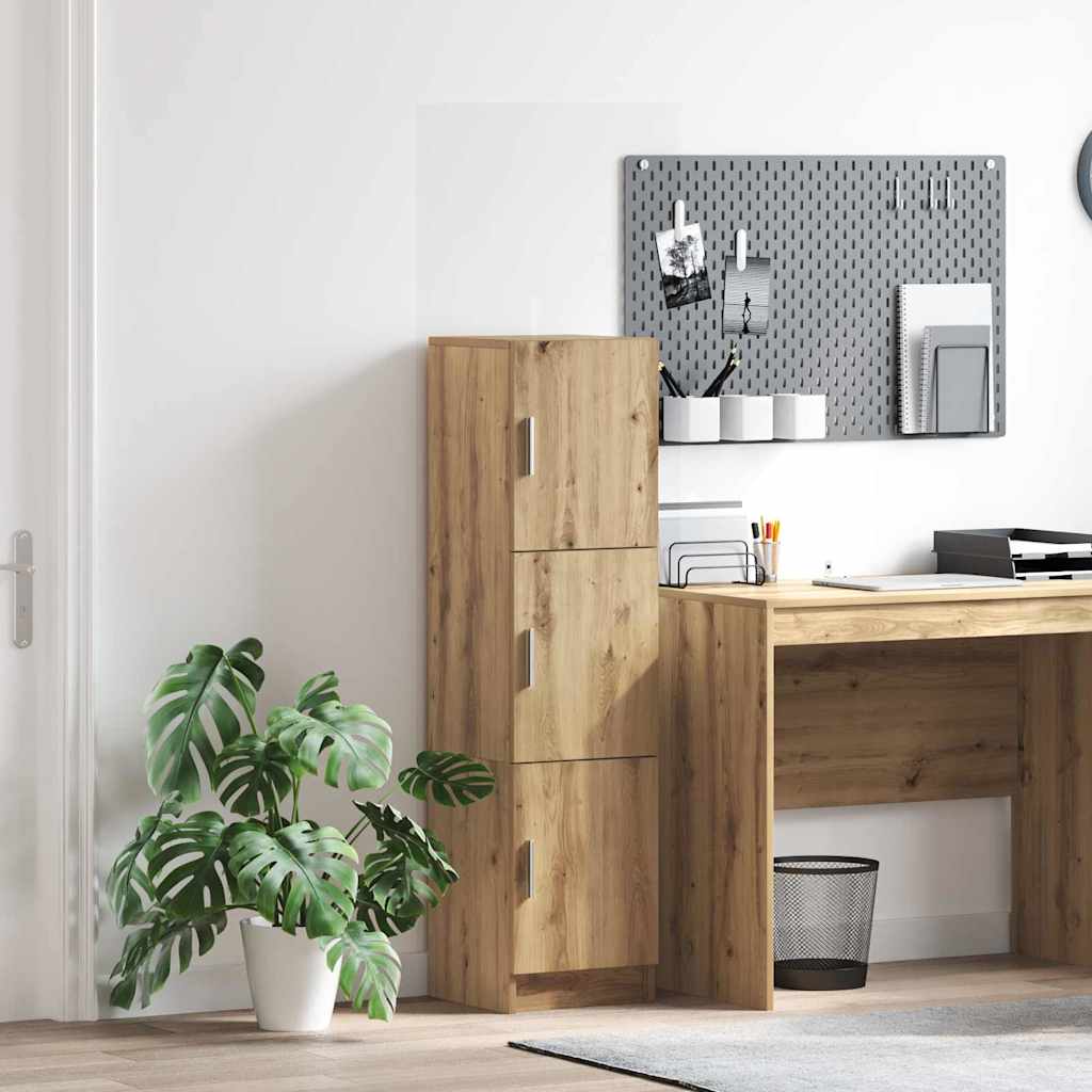 vidaXL Highboard Eiche handwerklich 31,5 x 32 x 124 cm Holzwerkstoff