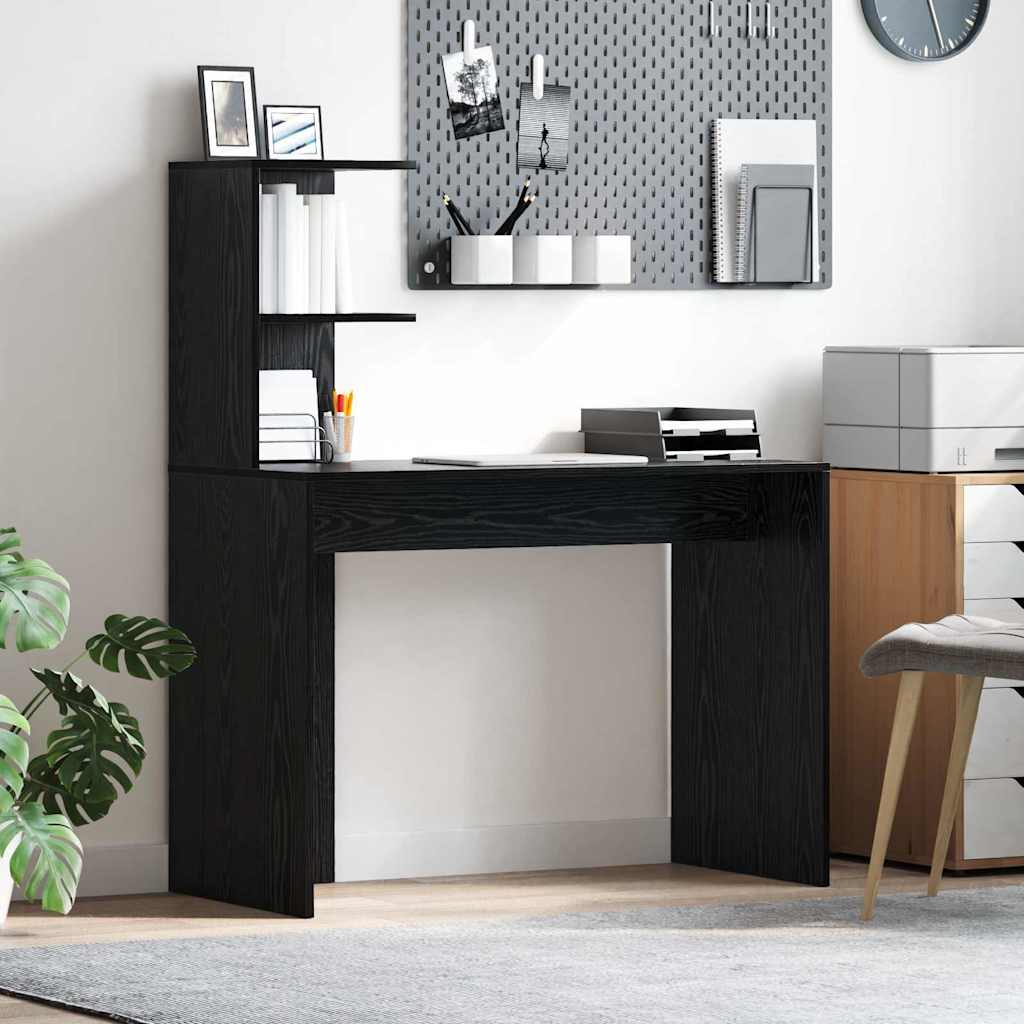 Bureau d'écriture en chêne noir Chêne noir MDF, stratifié Compact