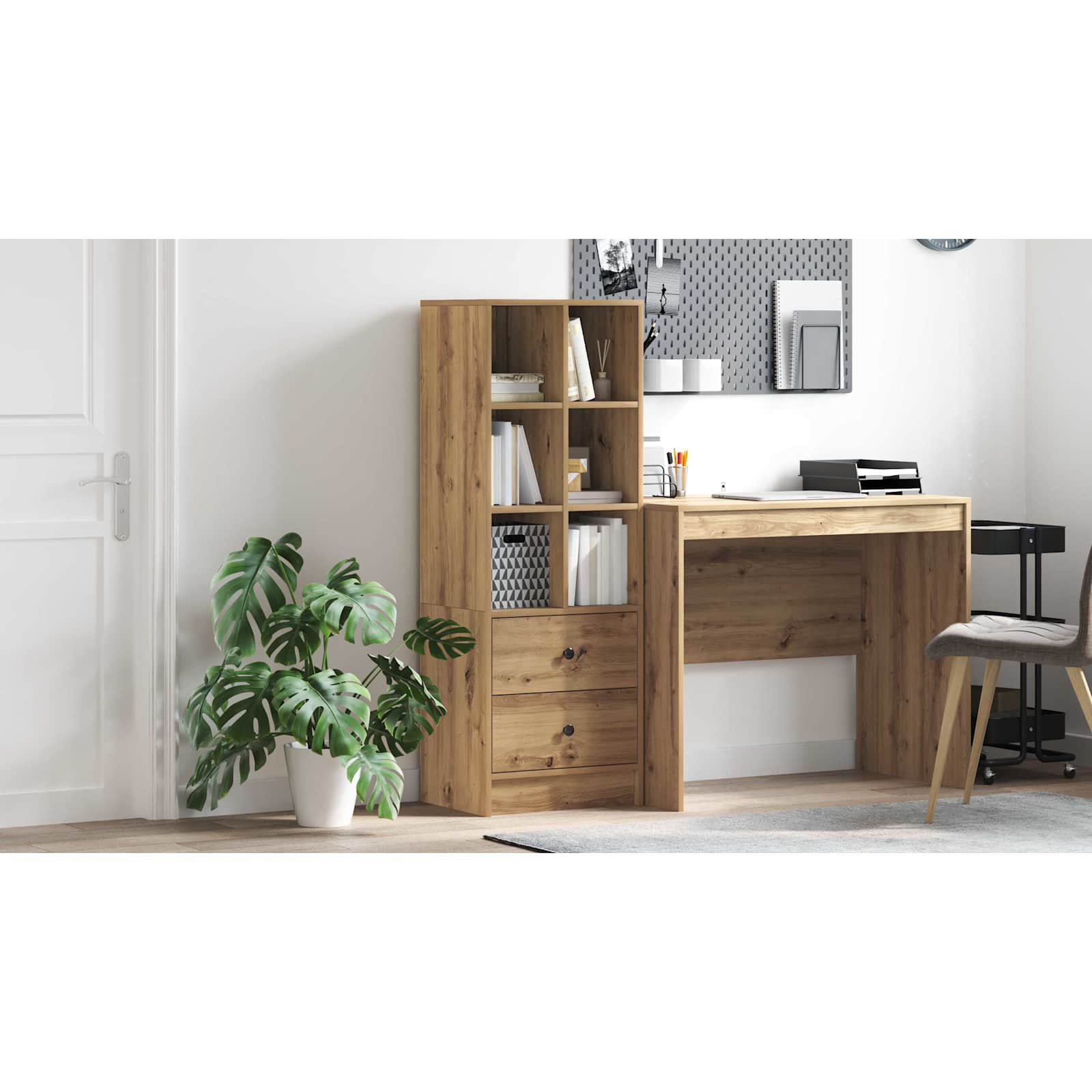 vidaXL Highboard mit Schubladen Artisan-Eiche 45,5 x 34 x 127 cm – Bild 10