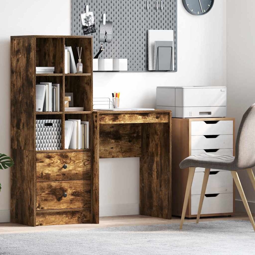 Bureau d'écriture Chêne fumé Bois d'ingénierie 60 x 40 x 76 cm
