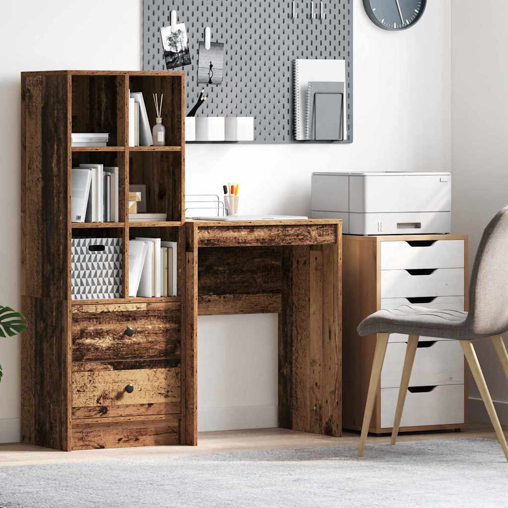 Bureau d'écriture rustique Bois ancien Bois d'ingénierie