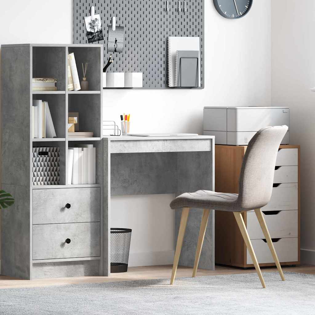 Bureau d'ordi Gris béton Panneau de particules avec finition béton