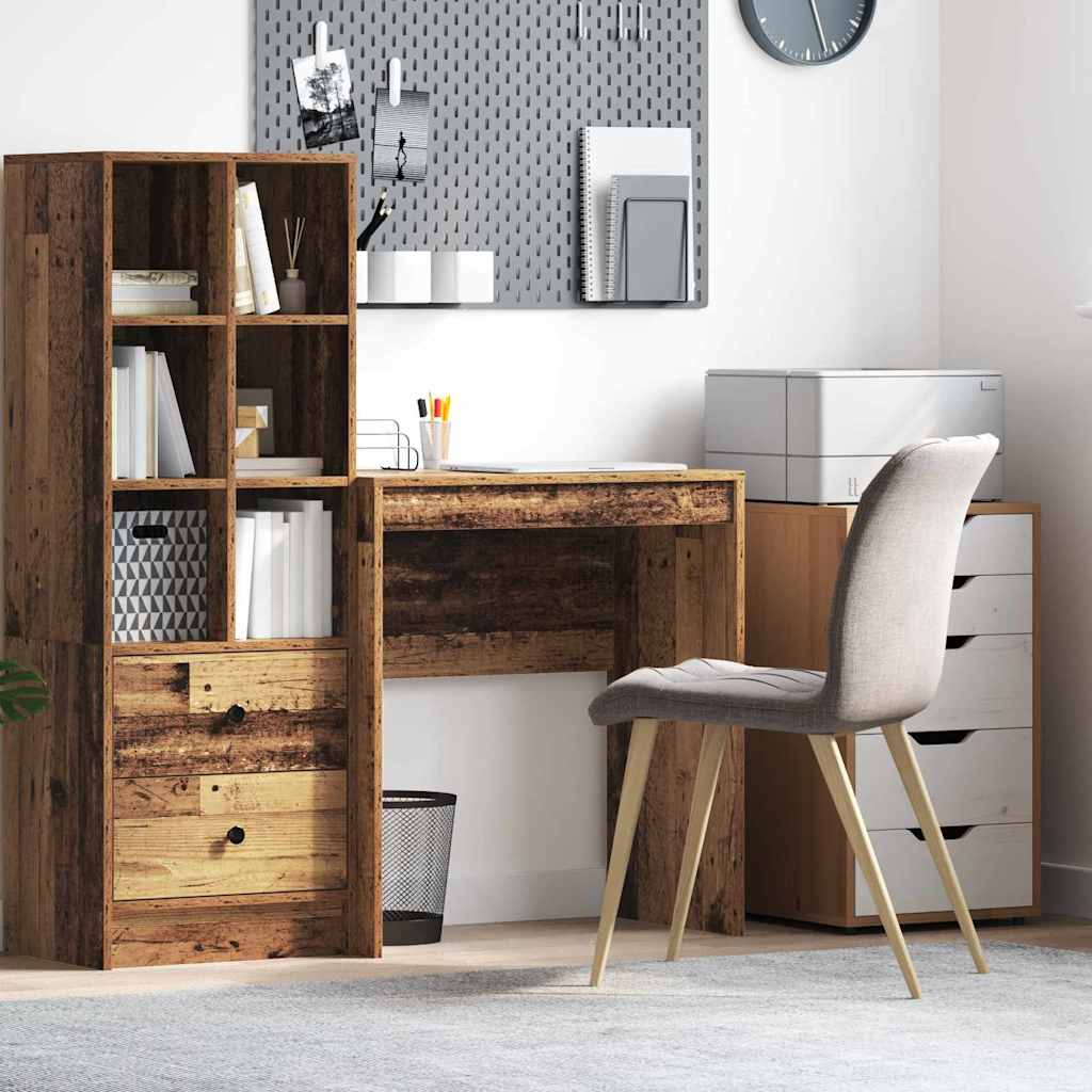 Bureau d'écriture rustique Bois vieilli Panneau de particules Petit