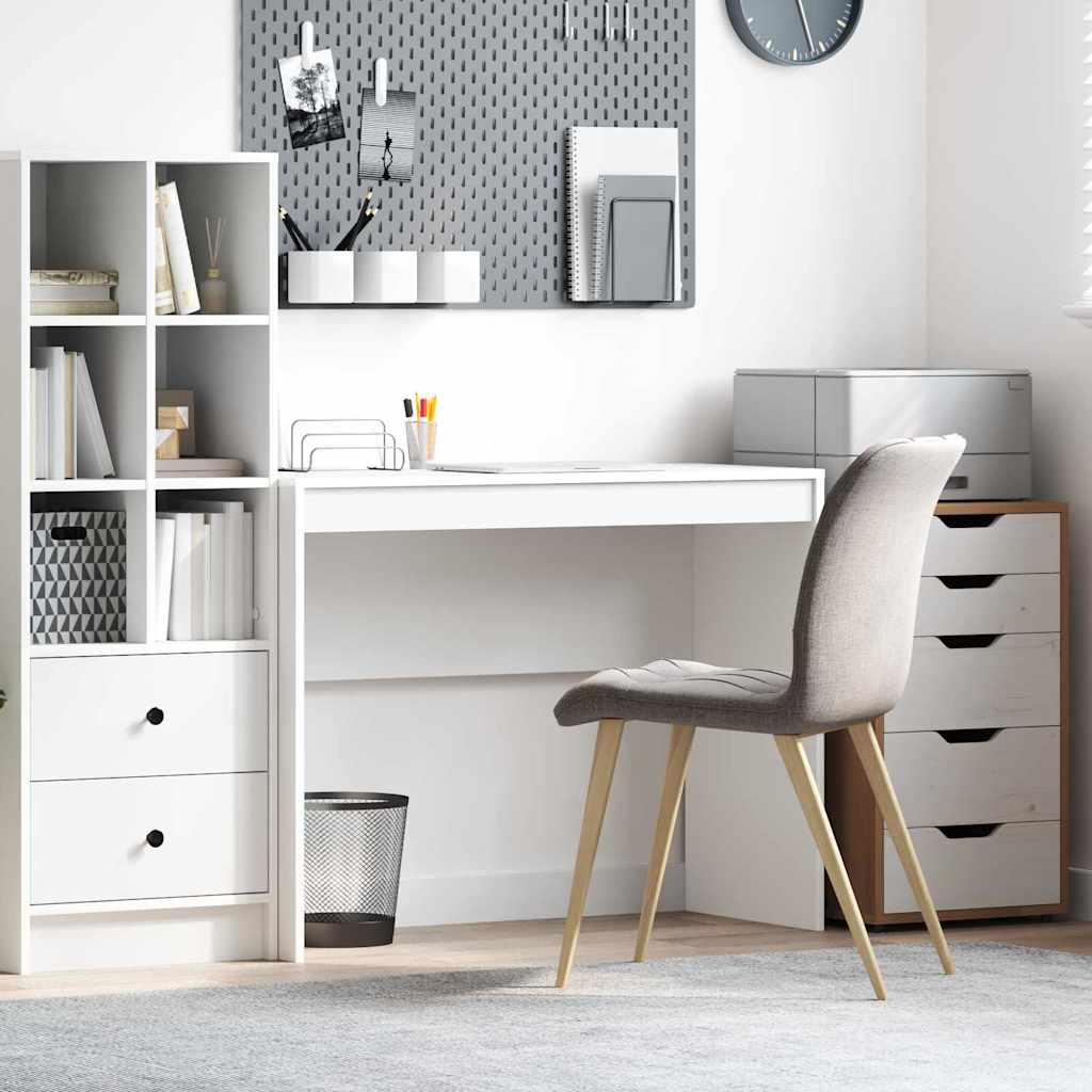 Bureau d'écriture Blanc Panneau de particules Moyen Simple