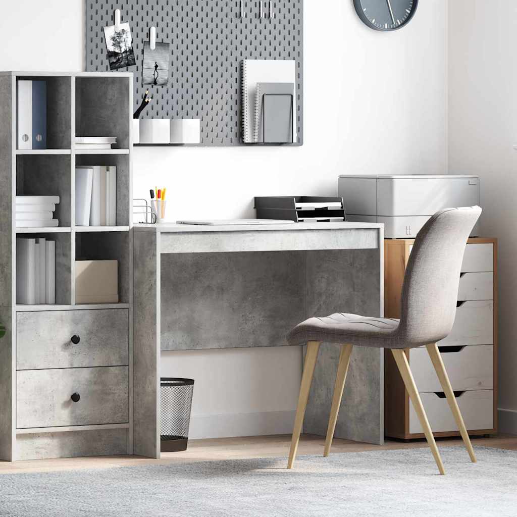 Bureau ordi Gris béton Panneau MDF 90 x 50 x 76 cm Bureau ordi