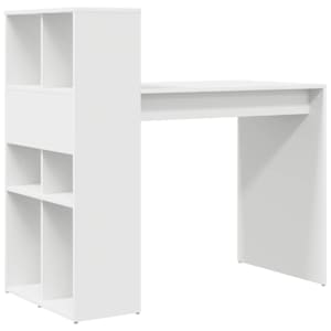Stůl s policí Bílá 108 x 55 x 103.5 cm kompozitní dřevo - obrázek 7