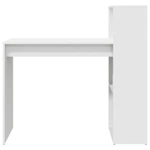Stůl s policí Bílá 108 x 55 x 103.5 cm kompozitní dřevo - obrázek 5