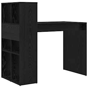 Stůl s policí Černý dub 108 x 55 x 103.5 cm kompozitní dřevo - obrázek 7