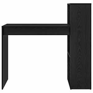 Stůl s policí Černý dub 108 x 55 x 103.5 cm kompozitní dřevo - obrázek 5