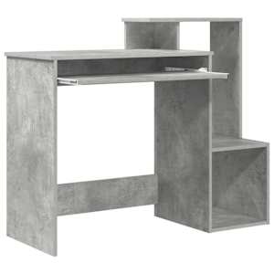 Stůl s policí Betonově šedá 106 x 41 x 88.5 cm kompozitní dřevo - obrázek 5