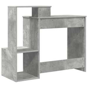 Stůl s policí Betonově šedá 106 x 41 x 88.5 cm kompozitní dřevo - obrázek 8