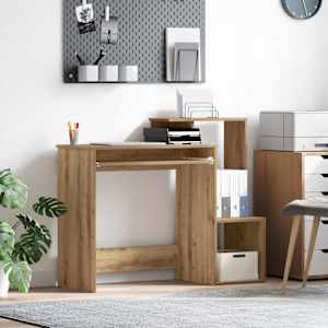 Stůl Artisanový dub 106 x 41 x 88.5 cm kompozitní dřevo - obrázek 1