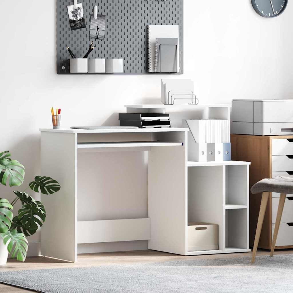 Laud ladustamisega Valge 120.5x44x88.5 cm Puitlaastplaat