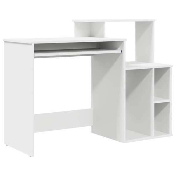 vidaXL Laud Valge 120,5 x 44 x 88,5 cm Tehispuit
