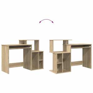 Stůl s policí Sonoma dub 120,5 x 44 x 88,5 cm kompozitní dřevo - obrázek 12