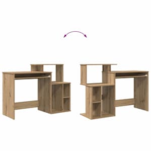 Stůl Artisanový dub 120,5 x 44 x 88,5 cm kompozitní dřevo - obrázek 12