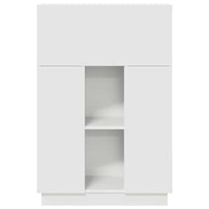 Stůl s policí Bílá 71,5 x 31,5 x 106,5 cm kompozitní dřevo - obrázek 6