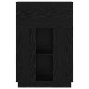 Stůl s policí Černý dub 71,5 x 31,5 x 106,5 cm kompozitní dřevo - obrázek 6