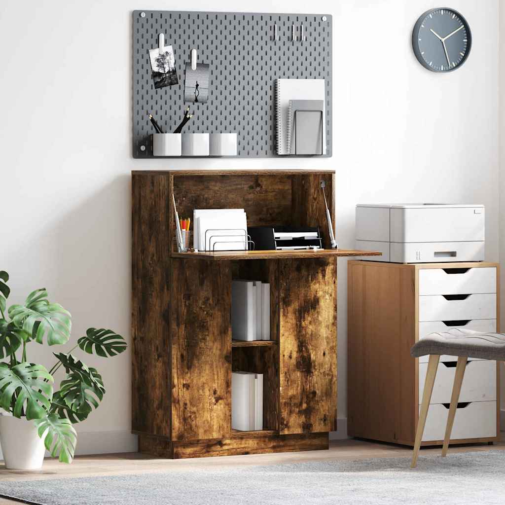 Bureau d'écriture chêne fumé Chêne fumé Bois d'ingénierie Standard