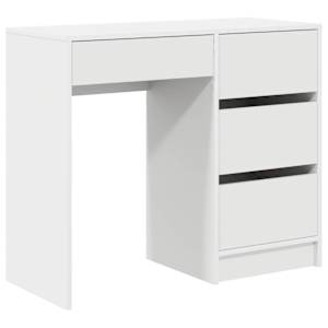 vidaXL Laud Valge Tehispuit 90 x 37.5 x 75 cm