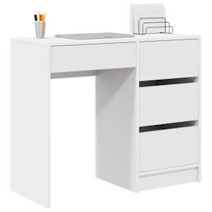 Stůl se zásuvkou Bílá 90 x 37.5 x 75 cm kompozitní dřevo - obrázek 3