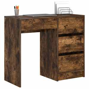 Stůl se zásuvkou Kouřový dub 90 x 37.5 x 75 cm kompozitní dřevo - obrázek 3