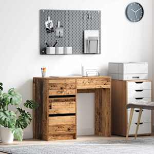 Stůl se zásuvkou Staré dřevo 90 x 37.5 x 75 cm kompozitní dřevo - obrázek 1