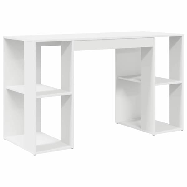 vidaXL Laud Valge Tehispuit 130 x 50.5 x 75 cm