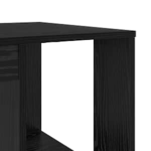 Stůl s policí Černý dub 130 x 50.5 x 75 cm kompozitní dřevo - obrázek 8