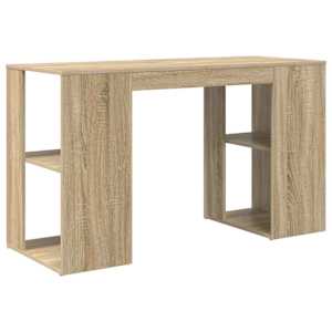 Stůl s policí Sonoma dub 130 x 50.5 x 75 cm kompozitní dřevo - obrázek 7