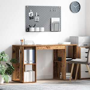 Stůl s policí Staré dřevo 130 x 50.5 x 75 cm kompozitní dřevo - obrázek 1