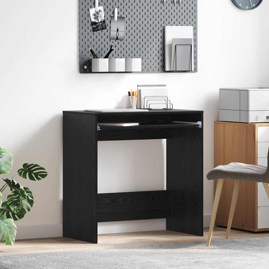 Bureau d'ordinateur Chêne noir Panneau de particules Compact
