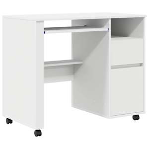 vidaXL Rattalaud Valge Tehispuit 91 x 50 x 77 cm
