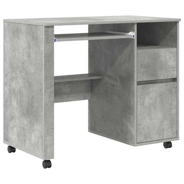 vidaXL Rattalaud Betoonhall Tehispuit 91 x 50 x 77 cm