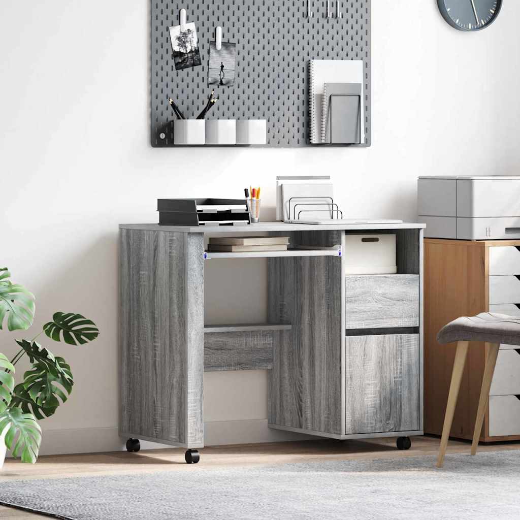 Bureau d'ordinateur gris Gris sonoma Bois d'ingénierie Moyen