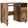 vidaXL Rattalaud Vana puit Tehispuit 91 x 50 x 77 cm