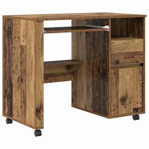 vidaXL Rattalaud Vana puit Tehispuit 91 x 50 x 77 cm