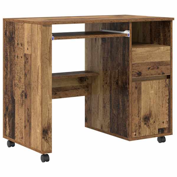 vidaXL Rattalaud Vana puit Tehispuit 91 x 50 x 77 cm
