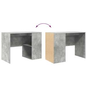 Stůl s policí Betonově šedá 102 x 50 x 75 cm kompozitní dřevo - obrázek 9