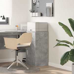 Strani šal s predalom Betonsko siva 38 x 34 x 75 cm