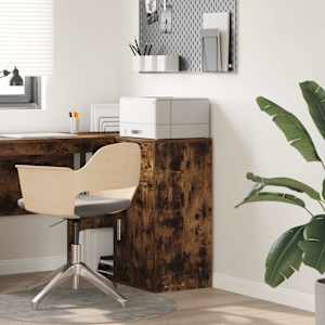 Strani šal s predalom Dimljeni oreh 38 x 34 x 75 cm