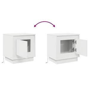 Noční skříňka 2 pcs Bílá 44 x 34,5 x 45 cm kompozitní dřevo - obrázek 14