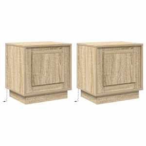 Noční skříňka 2 pcs Sonoma dub 44 x 34,5 x 45 cm - obrázek 2