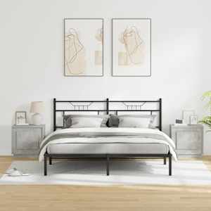 Noční skříňka 2 pcs Betonově šedá 44 x 34,5 x 45 cm - obrázek 4