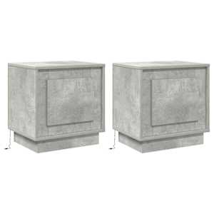 Noční skříňka 2 pcs Betonově šedá 44 x 34,5 x 45 cm - obrázek 2
