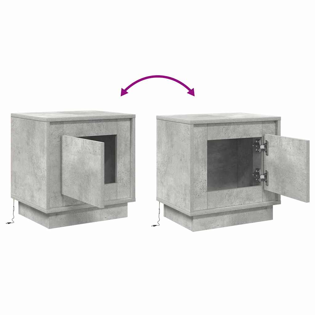 Noční skříňka 2 pcs Betonově šedá 44 x 34,5 x 45 cm - obrázek 14