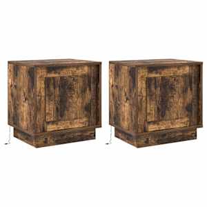 Noční skříňka 2 pcs Kouřový dub 44 x 34,5 x 45 cm - obrázek 2