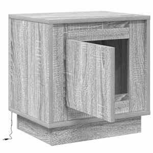 Noční skříňka 2 pcs Šedá 44 x 34,5 x 45 cm kompozitní dřevo - obrázek 7