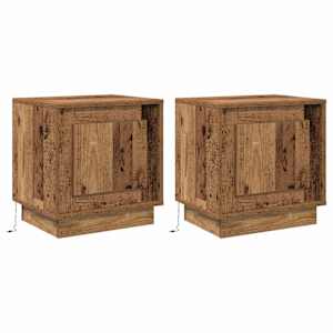 Noční skříňka 2 pcs Staré dřevo 44 x 34,5 x 45 cm - obrázek 2